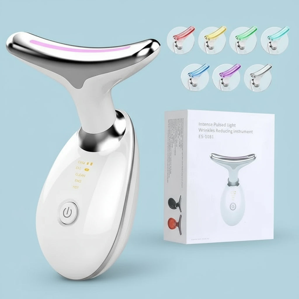 7 Colors anti Wrinkle Facial Massager Neck Face Beauty Device Skin Tighten Facial Lift Device Reduce Double Chin Skin Care Tool